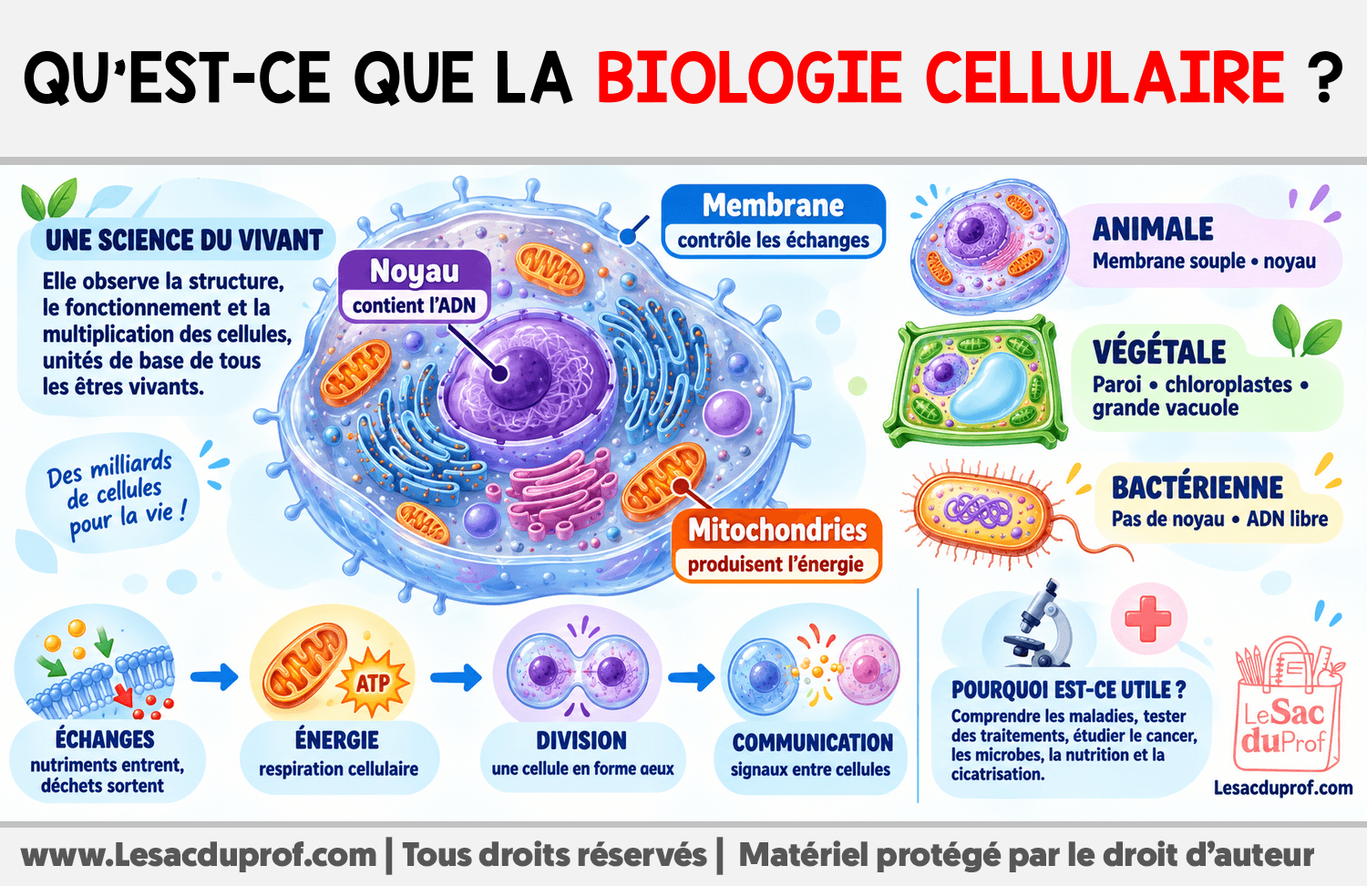 Qu’est-ce que la biologie cellulaire ? Infographie sur Qu’est-ce que la biologie cellulaire ?