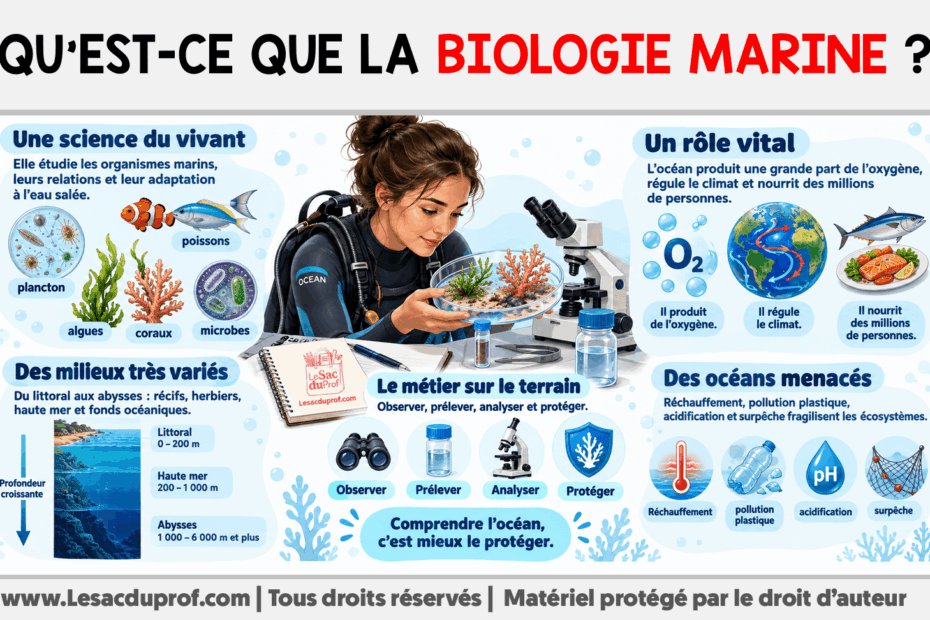 Infografia sobre Qu’est-ce que la biologie marine ?