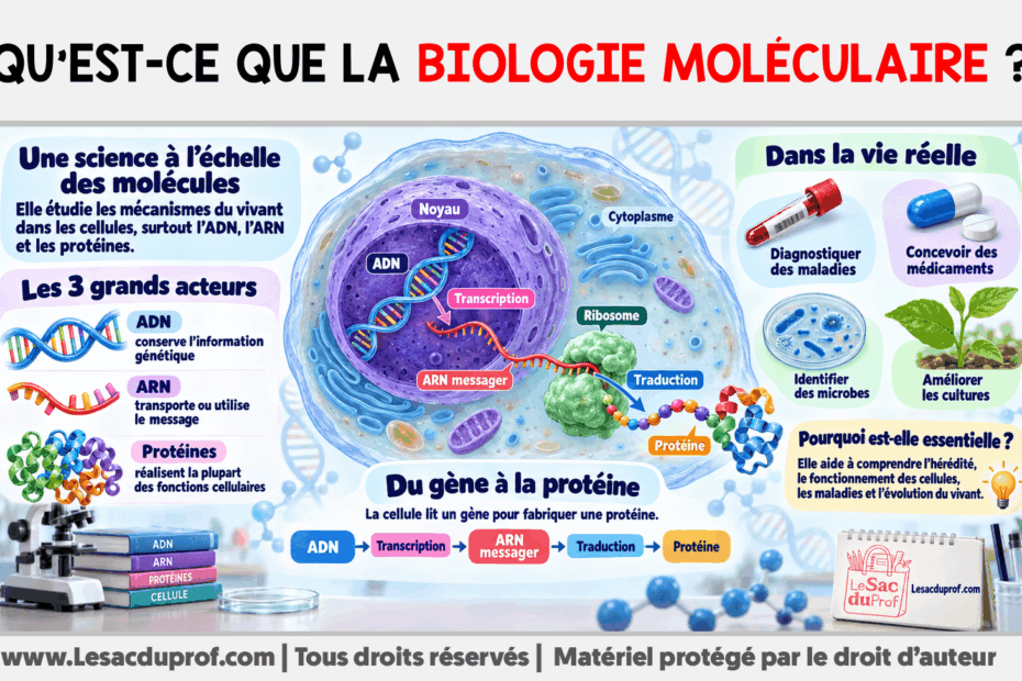 Infografia sobre Qu’est-ce que la biologie moléculaire ?