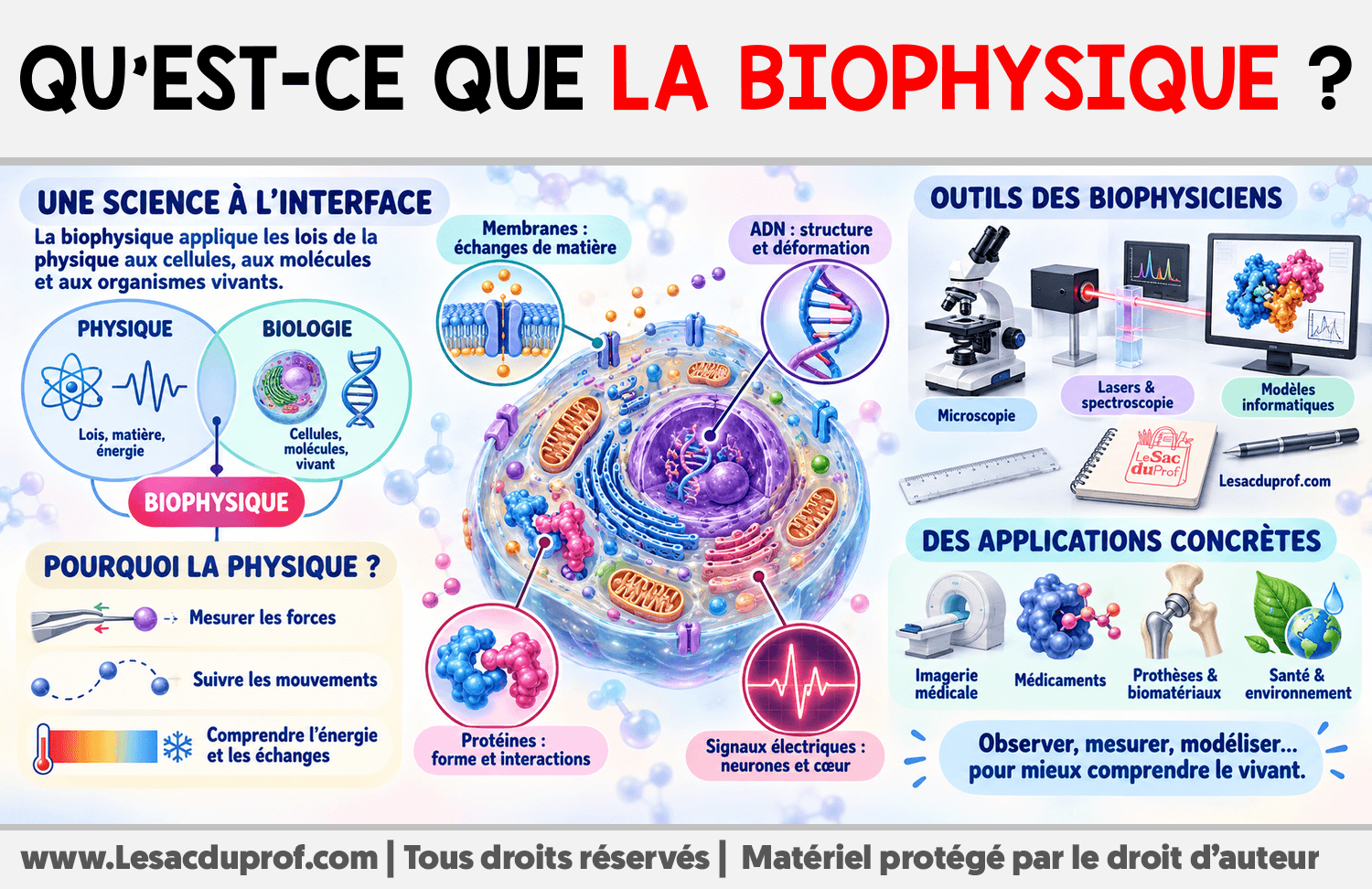 Qu’est-ce que la biophysique ? Infographie sur Qu’est-ce que la biophysique ?