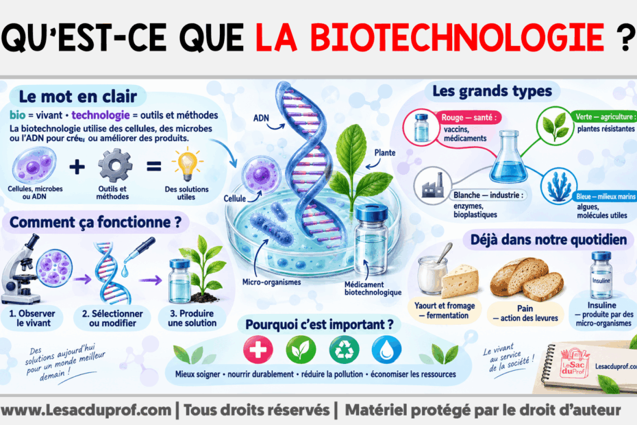 Infografia sobre Qu’est-ce que la biotechnologie ?