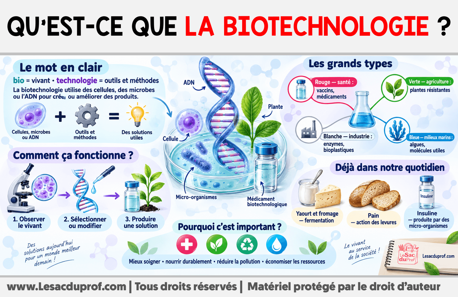 Qu’est-ce que la biotechnologie ? Infographie sur Qu’est-ce que la biotechnologie ?