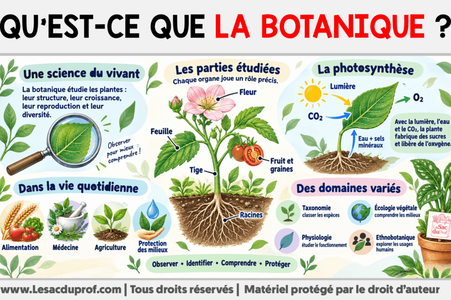 Infografia sobre Qu’est-ce que la botanique ?