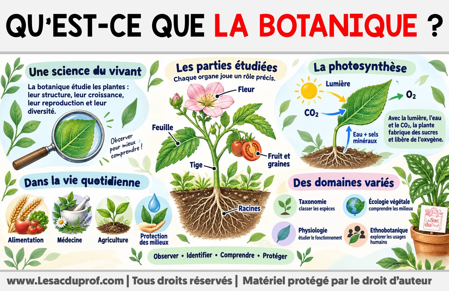 Qu’est-ce que la botanique ? Infographie sur Qu’est-ce que la botanique ?