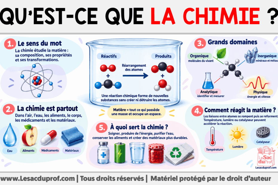 Infografia sobre Qu’est-ce que la chimie ?