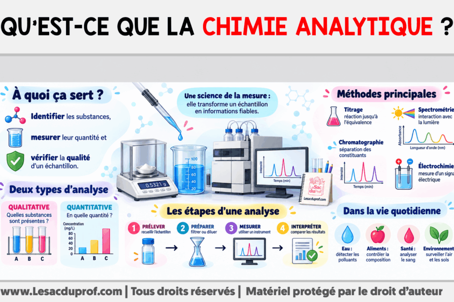 Infografia sobre Qu’est-ce que la chimie analytique ?