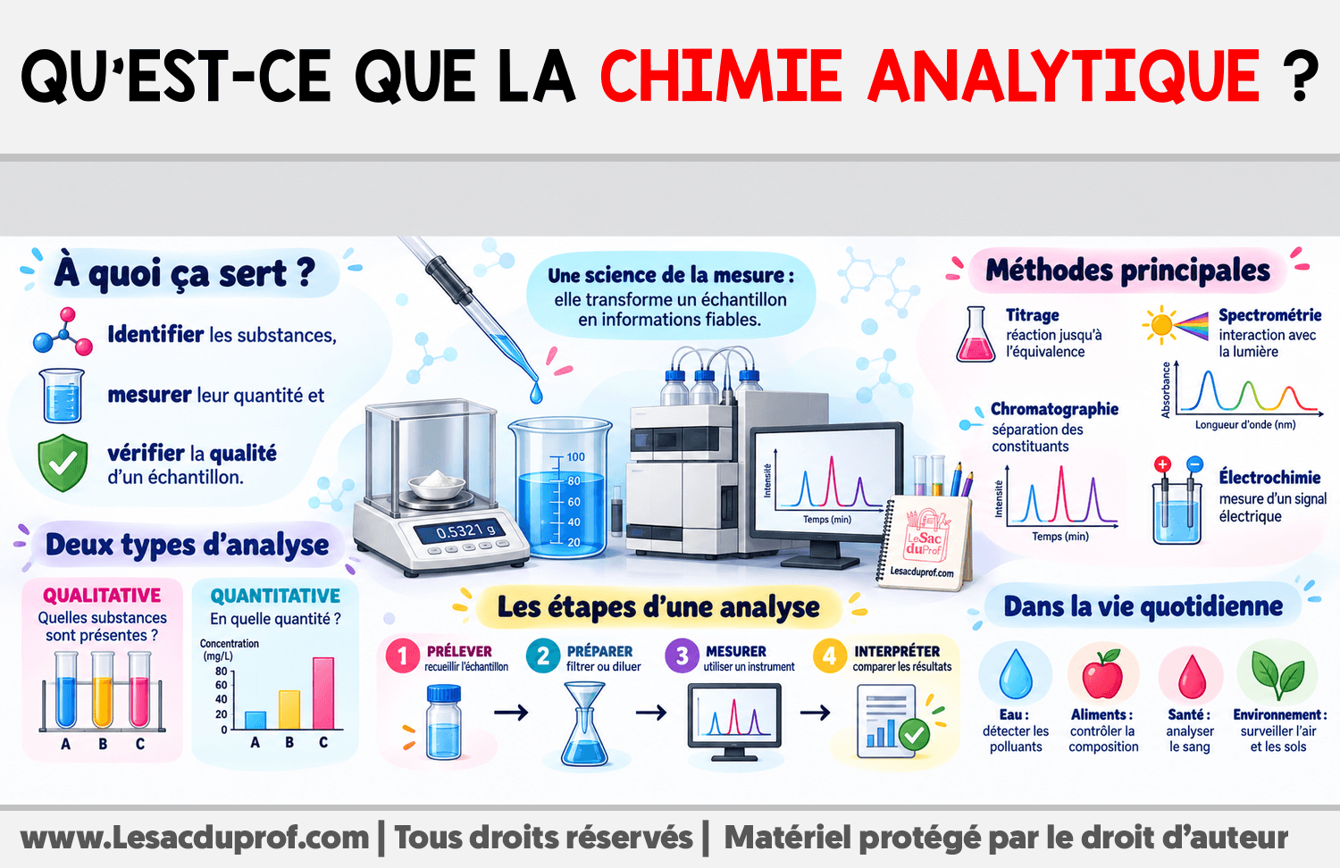 Qu’est-ce que la chimie analytique ? Infographie sur Qu’est-ce que la chimie analytique ?