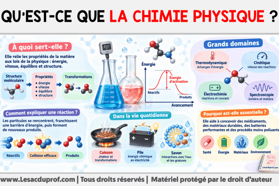 Infografia sobre Qu’est-ce que la chimie physique ?