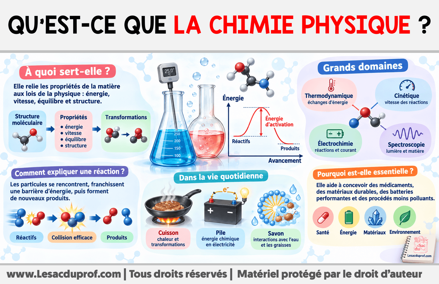 Infographie sur Qu’est-ce que la chimie physique ?