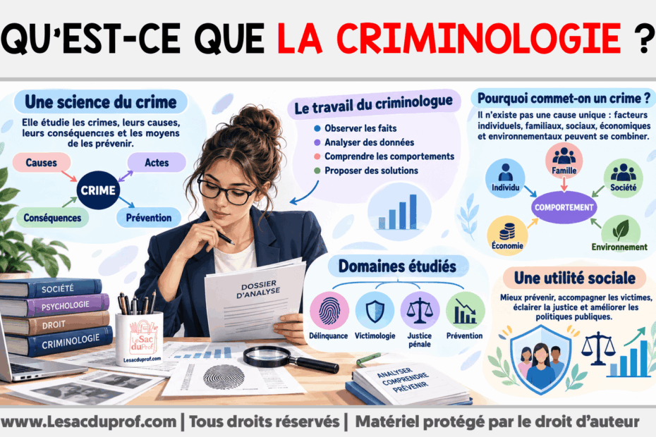 Infografia sobre Qu’est-ce que la criminologie ?