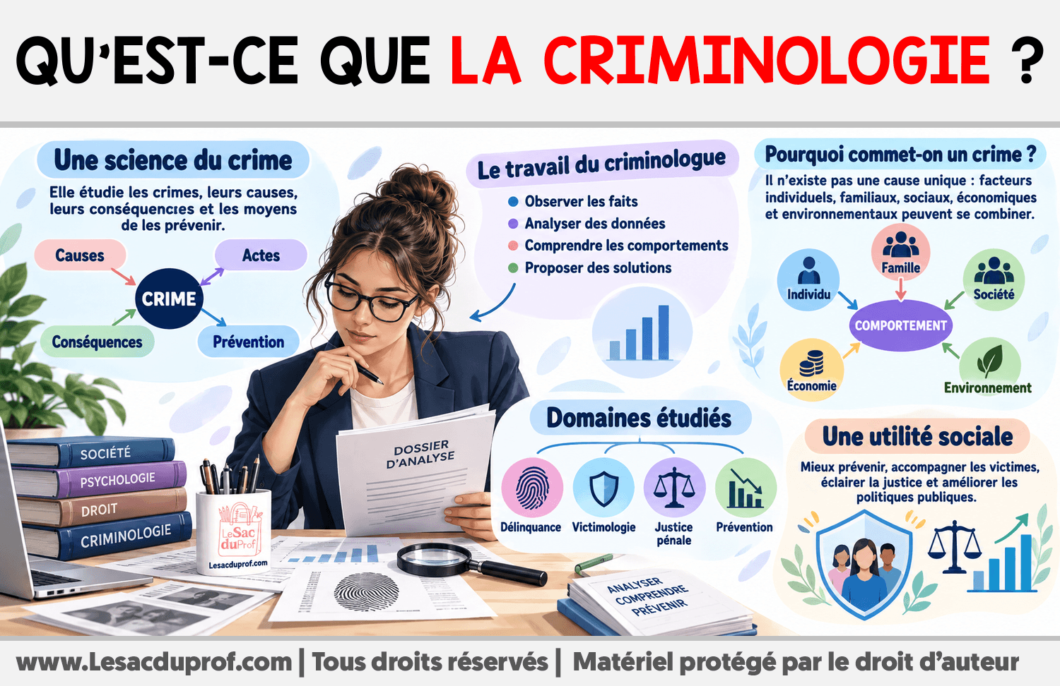Qu’est-ce que la criminologie ? Infographie sur Qu’est-ce que la criminologie ?