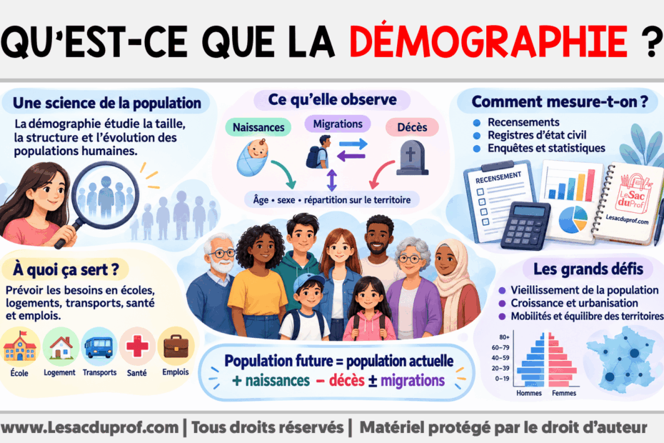 Infografia sobre Qu’est-ce que la démographie ?
