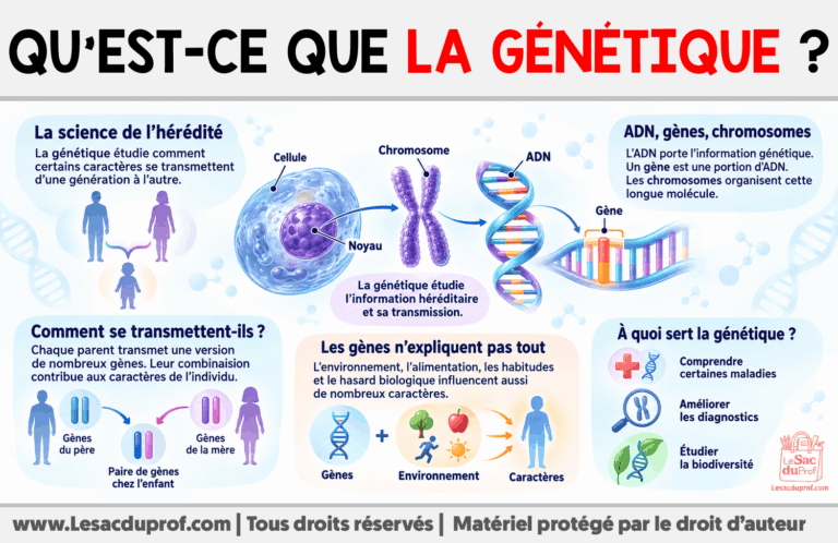 Infografia sobre Qu’est-ce que la génétique ?