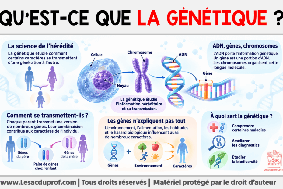 Infografia sobre Qu’est-ce que la génétique ?