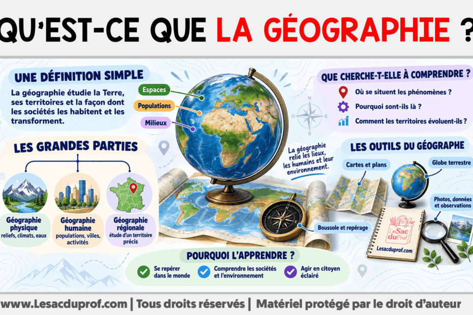 Infografia sobre Qu’est-ce que la géographie ?