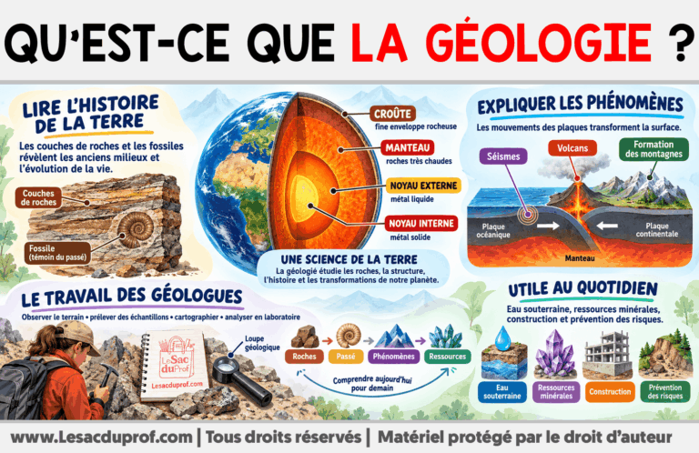 Infografia sobre Qu’est-ce que la géologie ?