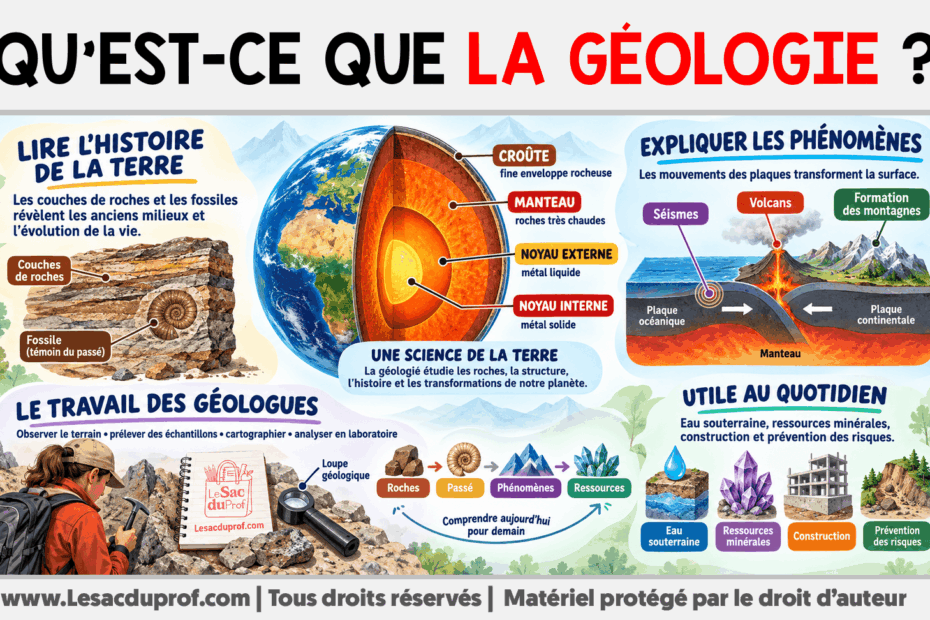 Infografia sobre Qu’est-ce que la géologie ?