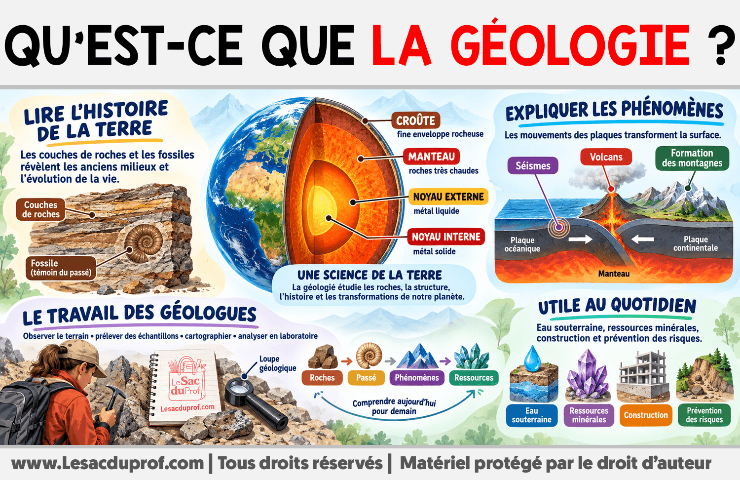 Qu’est-ce que la géologie ? Infographie sur Qu’est-ce que la géologie ?