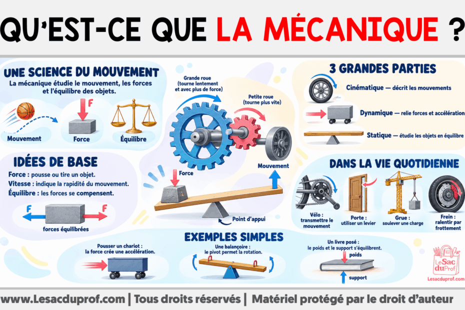 Infografia sobre Qu’est-ce que la mécanique ?
