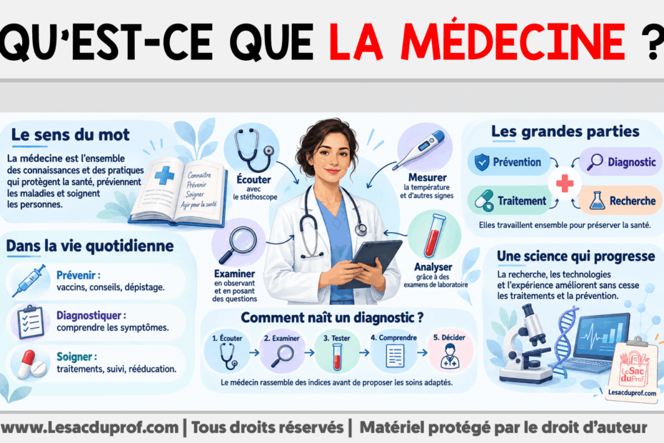Infografia sobre Qu’est-ce que la médecine ?