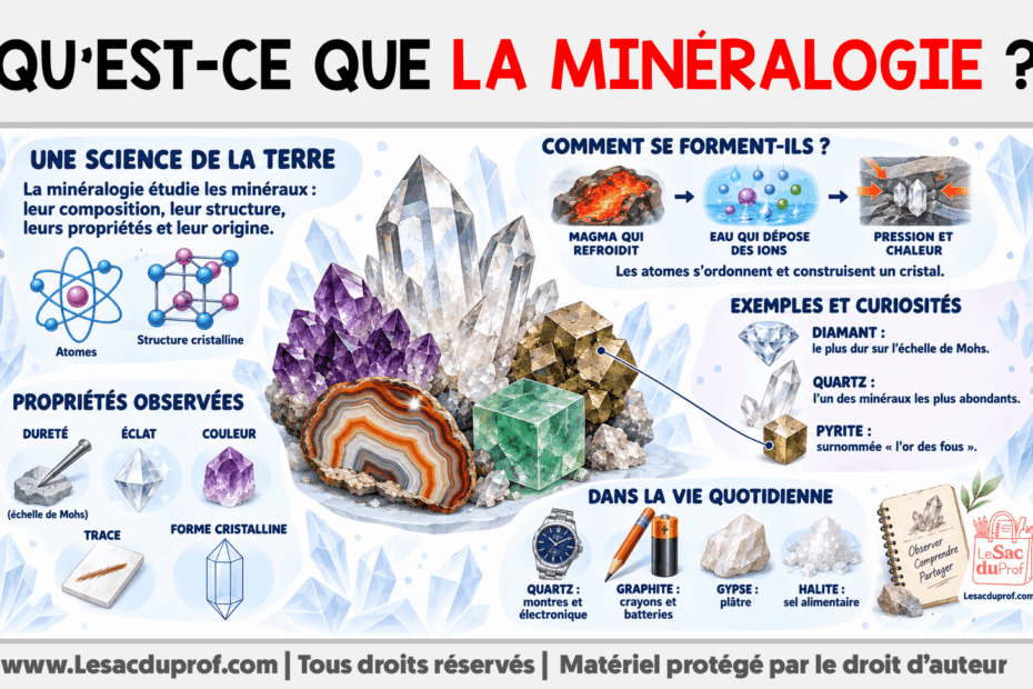 Infografia sobre Qu’est-ce que la minéralogie ?