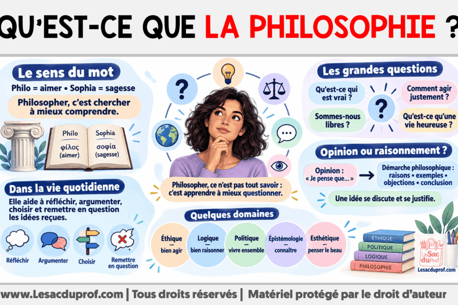 Infografia sobre Qu’est-ce que la philosophie ?