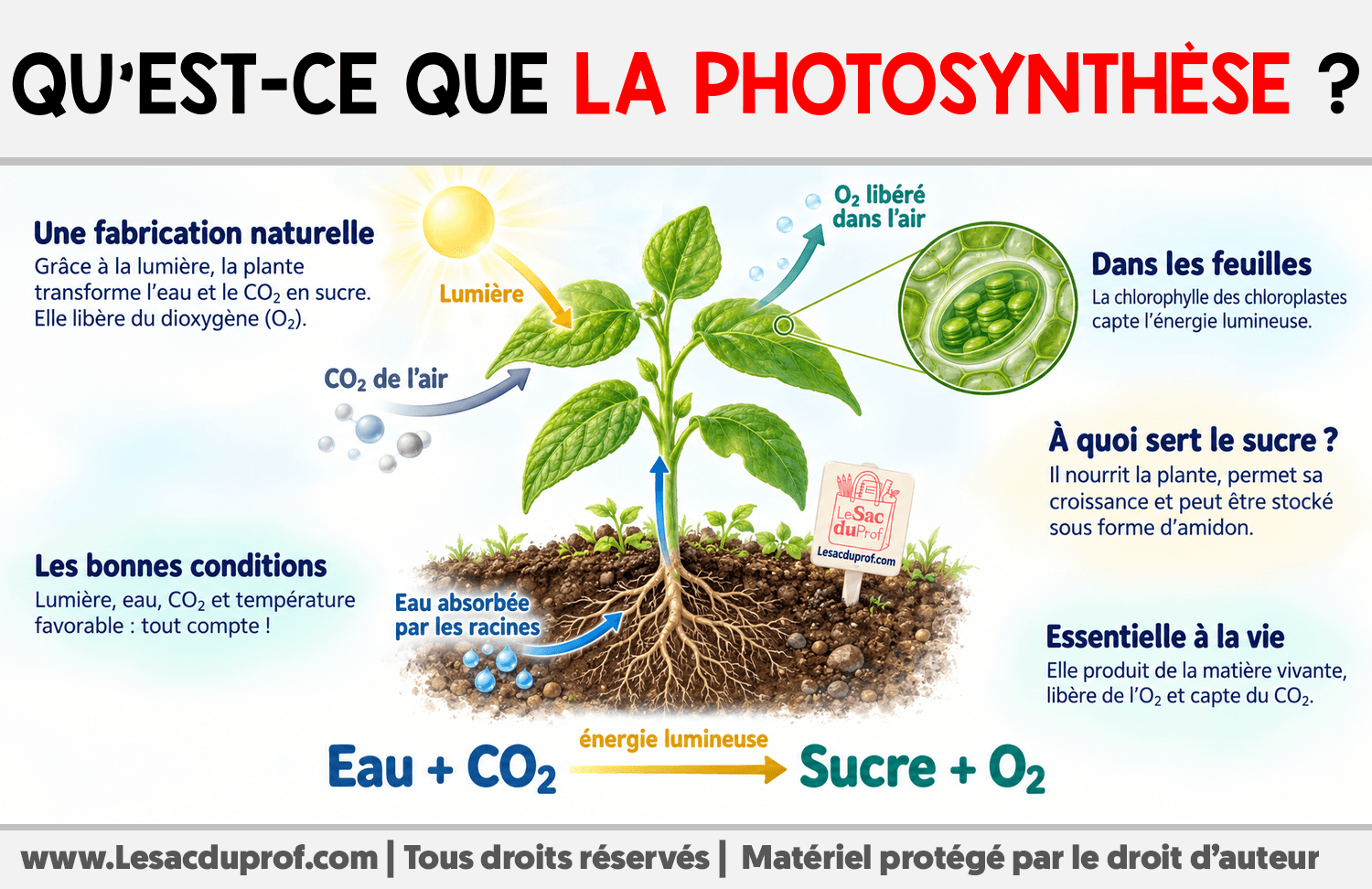 Qu’est-ce que la photosynthèse ? Infographie sur Qu’est-ce que la photosynthèse ?