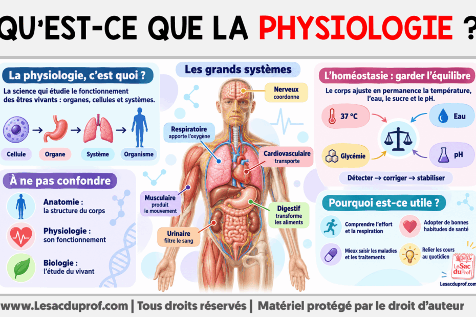 Infografia sobre Qu’est-ce que la physiologie ?
