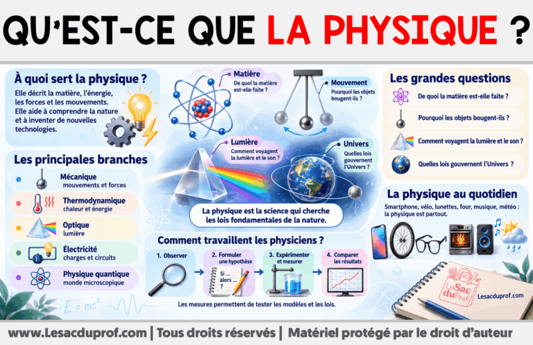 Infografia sobre Qu’est-ce que la physique ?