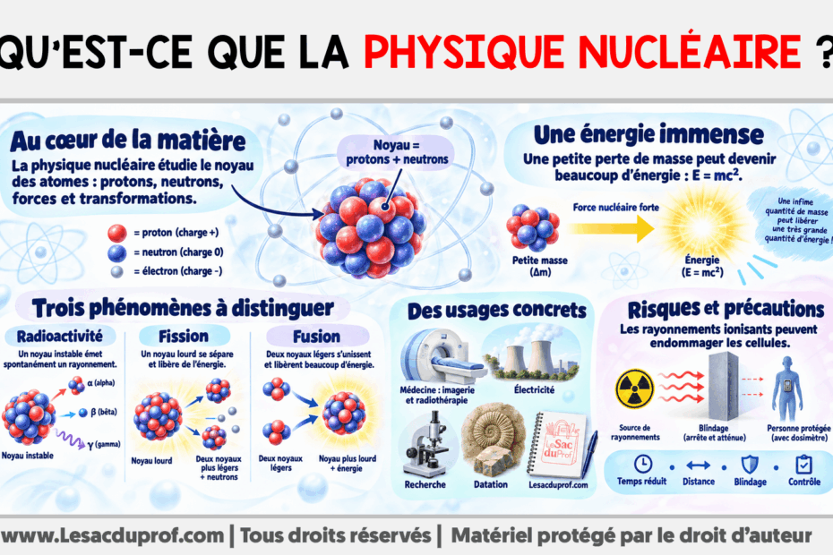 Infografia sobre Qu’est-ce que la physique nucléaire ?