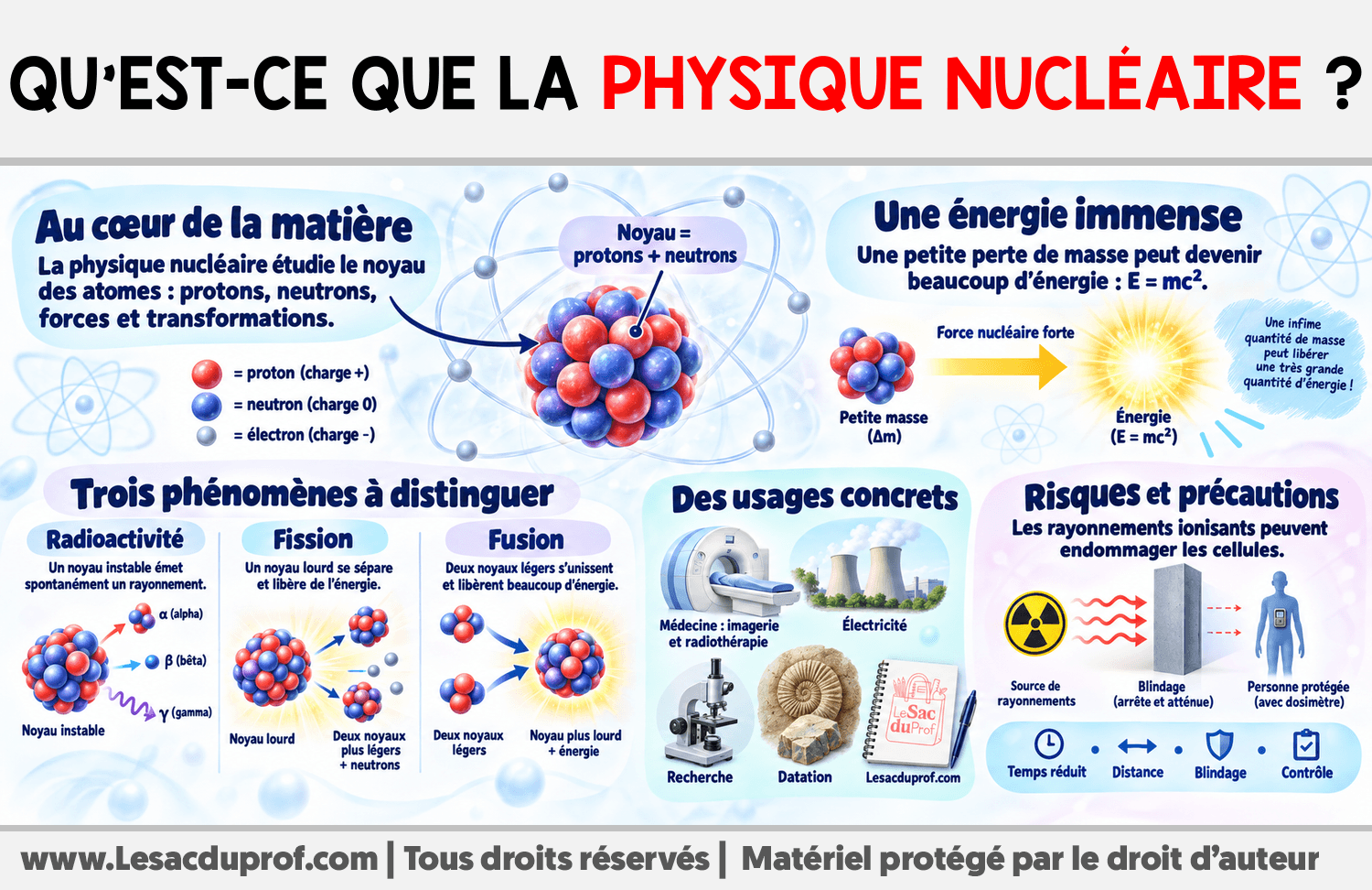 Infographie sur Qu’est-ce que la physique nucléaire ?