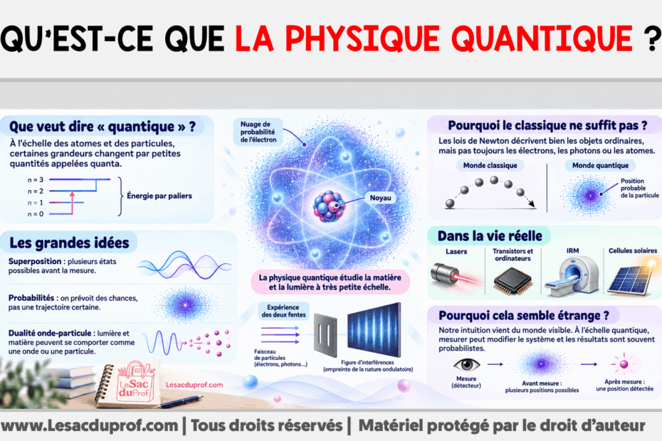 Infografia sobre Qu’est-ce que la physique quantique ?