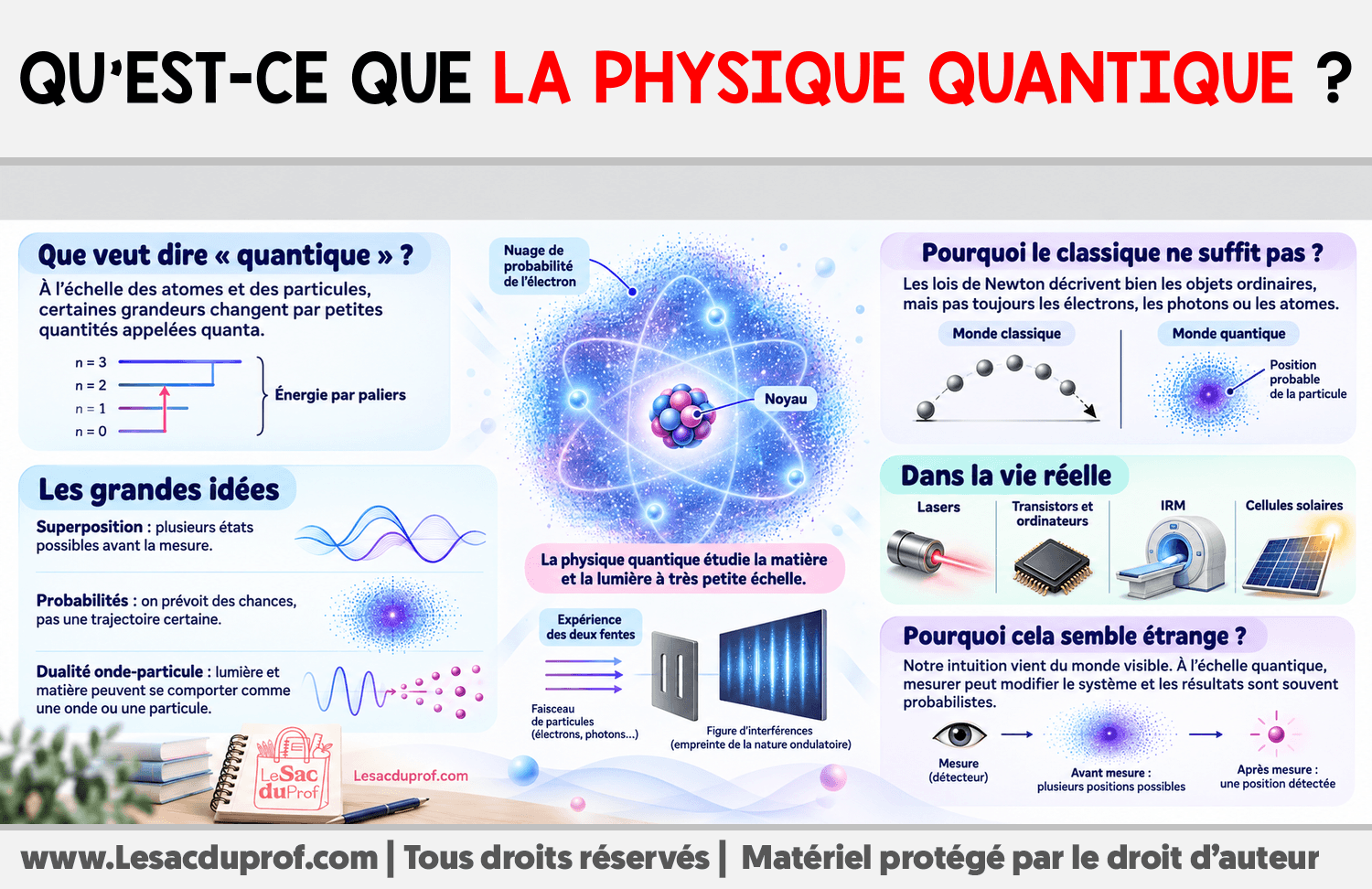 Qu’est-ce que la physique quantique ? Infographie sur Qu’est-ce que la physique quantique ?