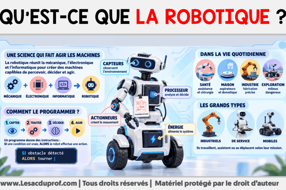 Infografia sobre Qu’est-ce que la robotique ?