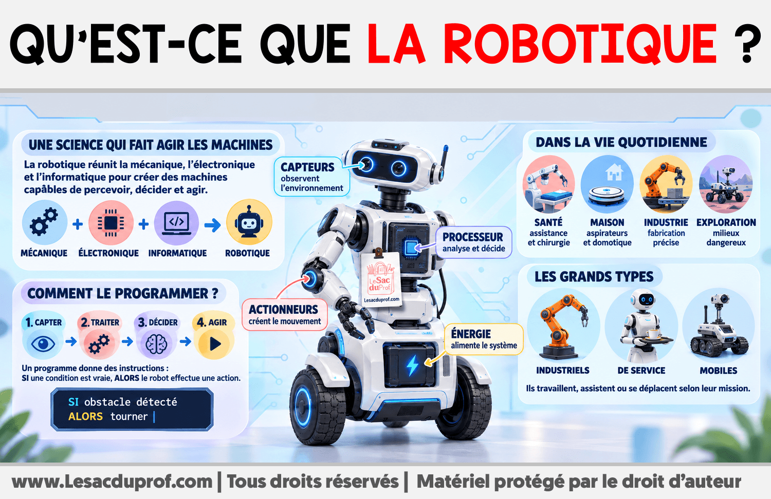 Infographie sur Qu’est-ce que la robotique ?