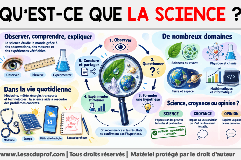 Infografia sobre Qu’est-ce que la science ?