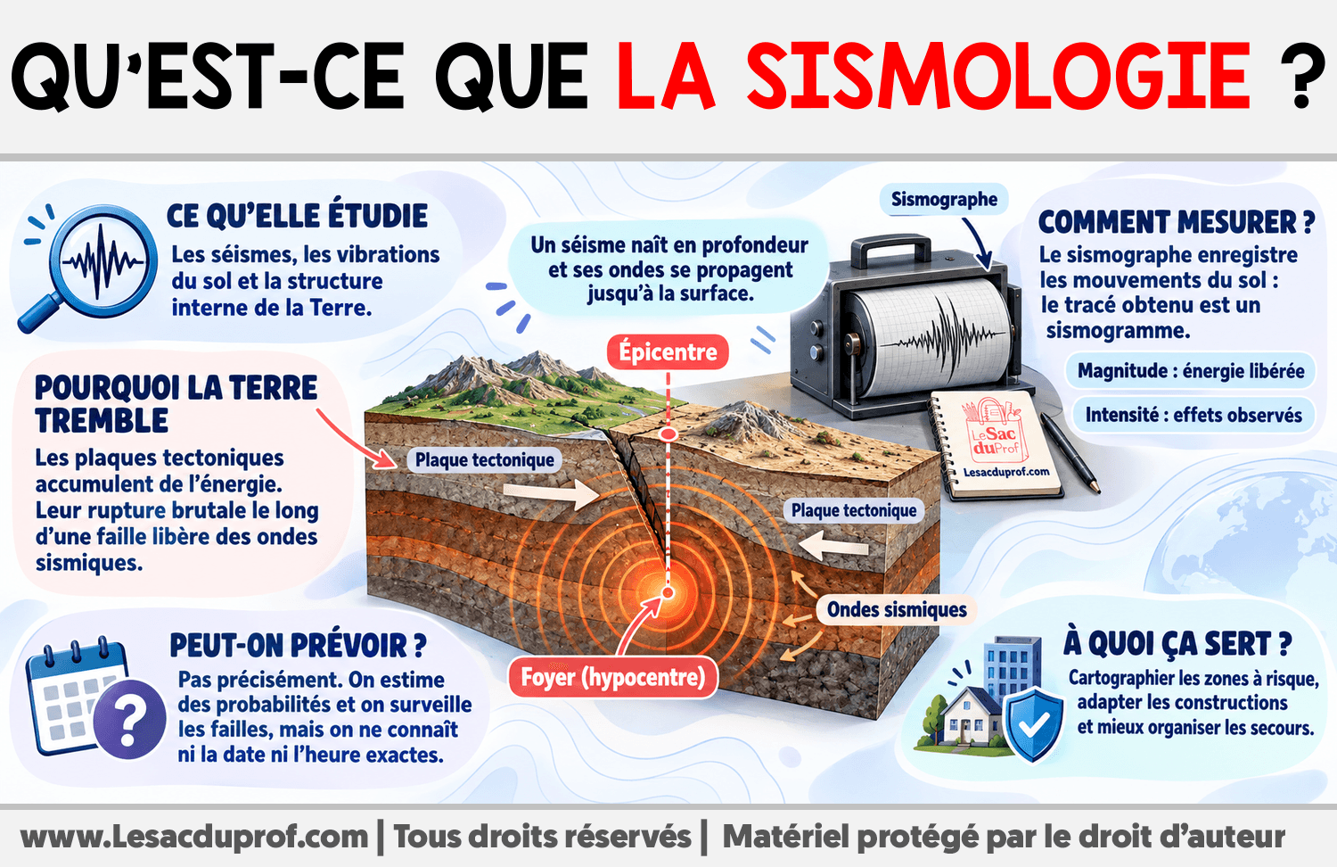 Qu’est-ce que la sismologie ? Infographie sur Qu’est-ce que la sismologie ?