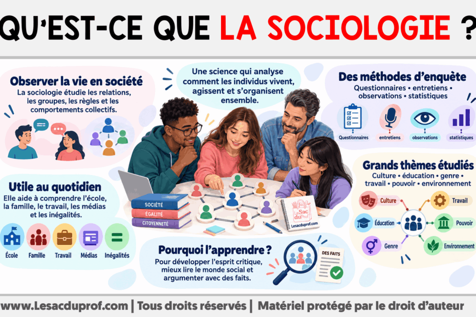 Infografia sobre Qu’est-ce que la sociologie ?