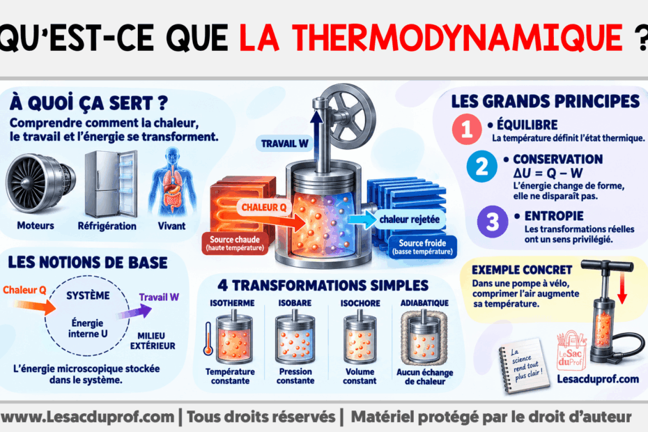 Infografia sobre Qu’est-ce que la thermodynamique ?