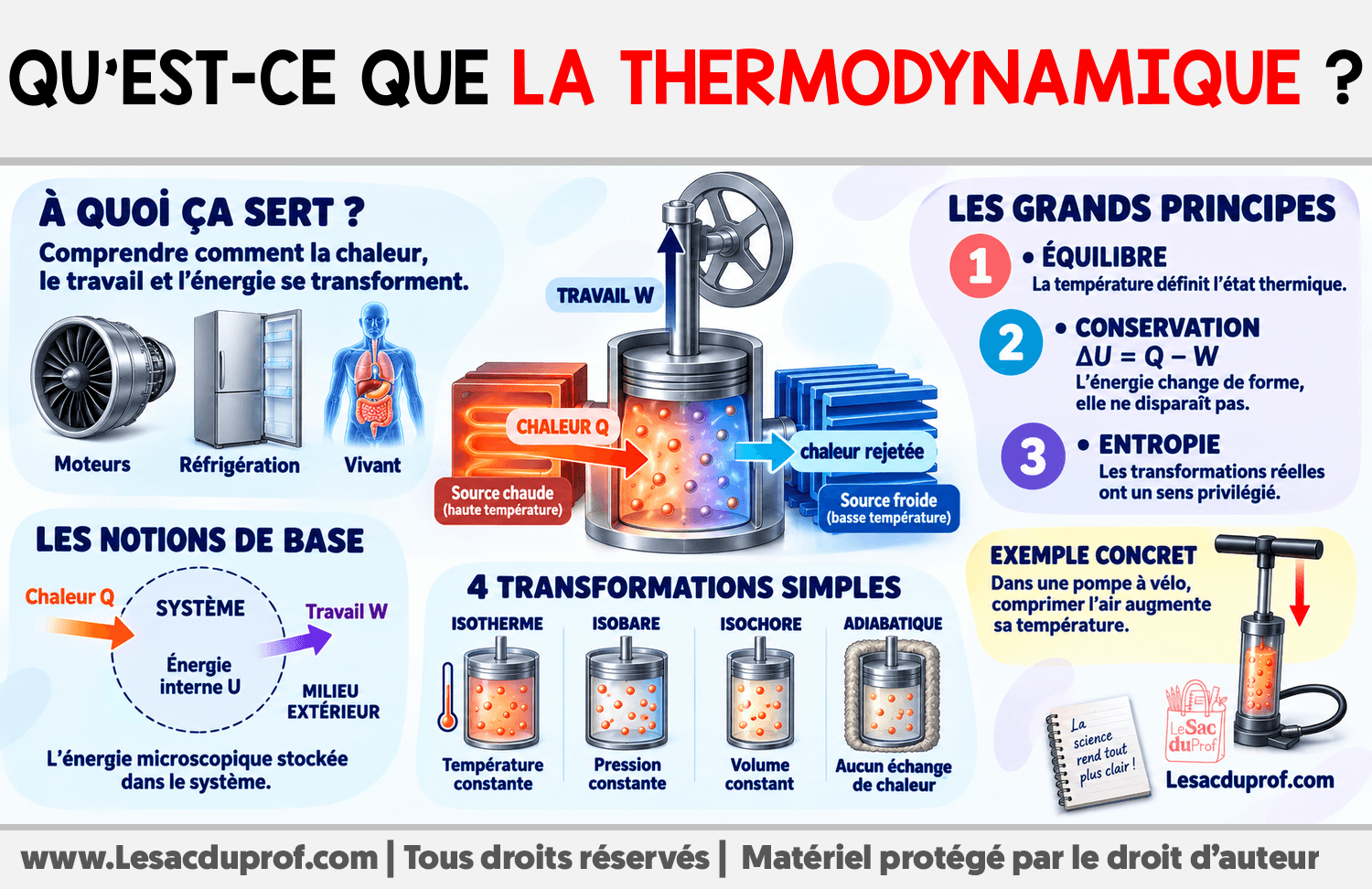 Infographie sur Qu’est-ce que la thermodynamique ?