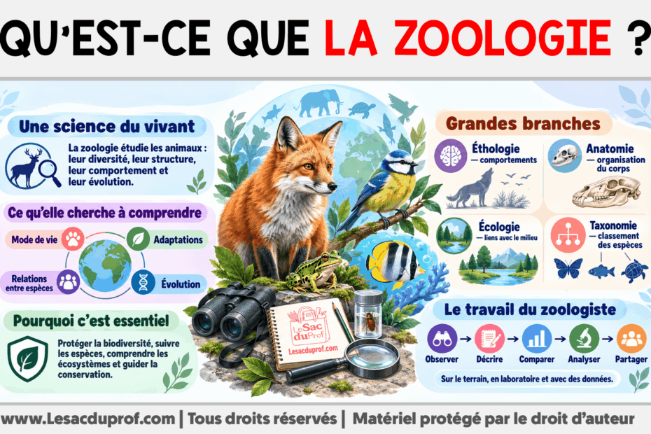Infografia sobre Qu’est-ce que la zoologie ?