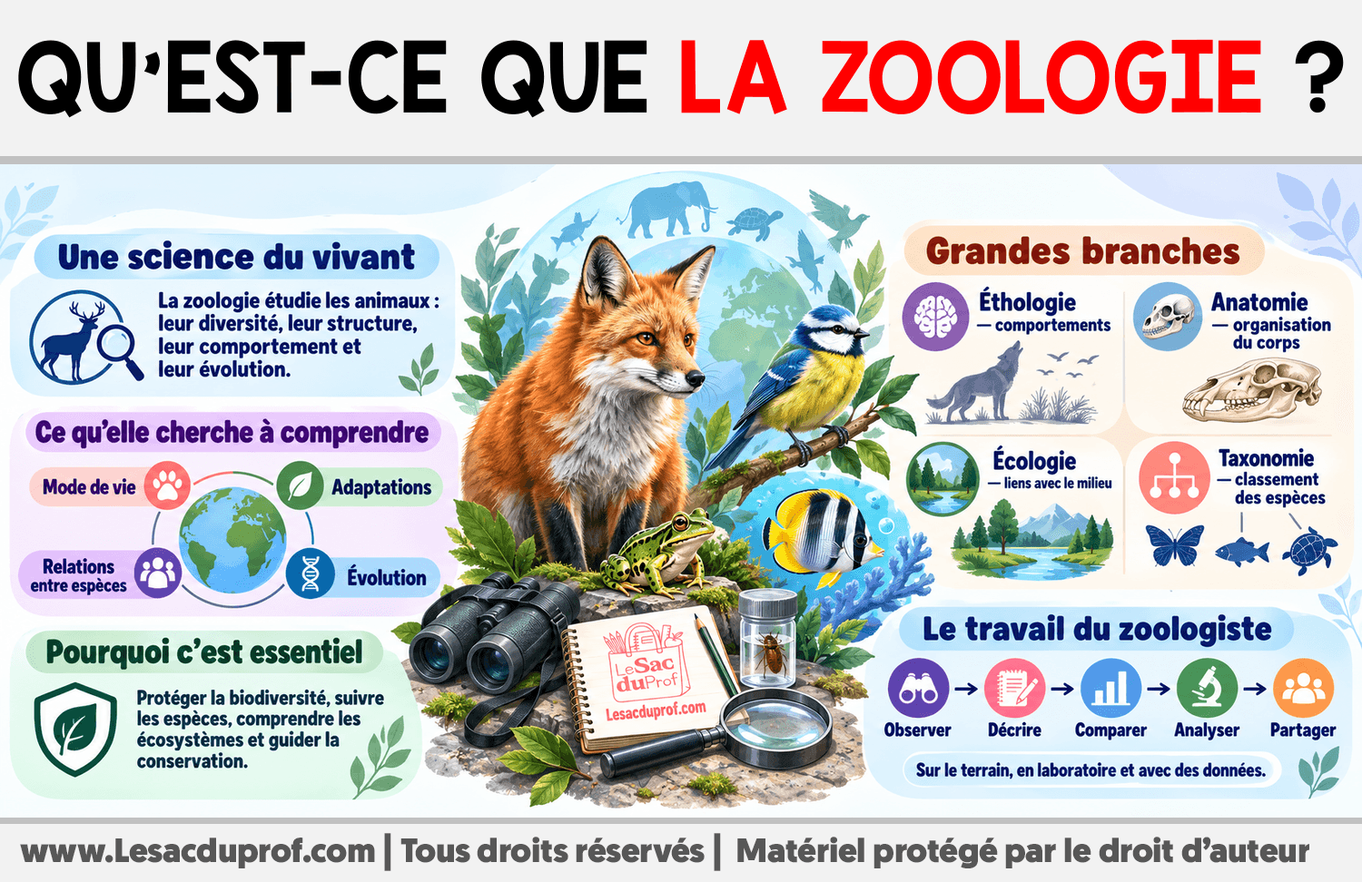 Qu’est-ce que la zoologie ? Infographie sur Qu’est-ce que la zoologie ?