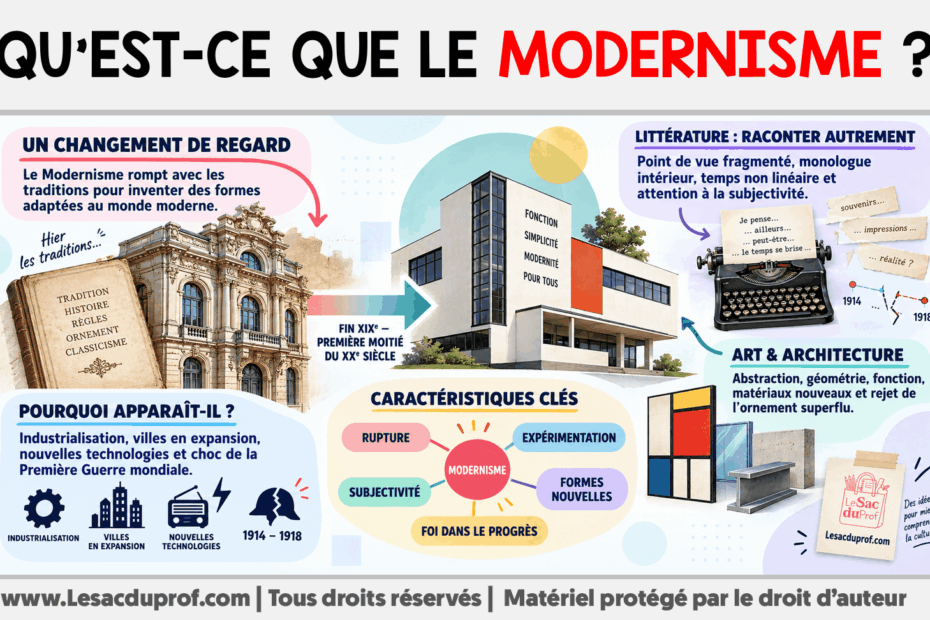 Infografia sobre Qu’est-ce que le Modernisme ?