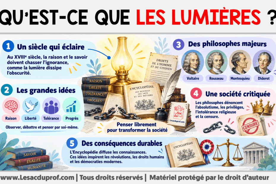 Infografia sobre Qu’est-ce que les Lumières ?