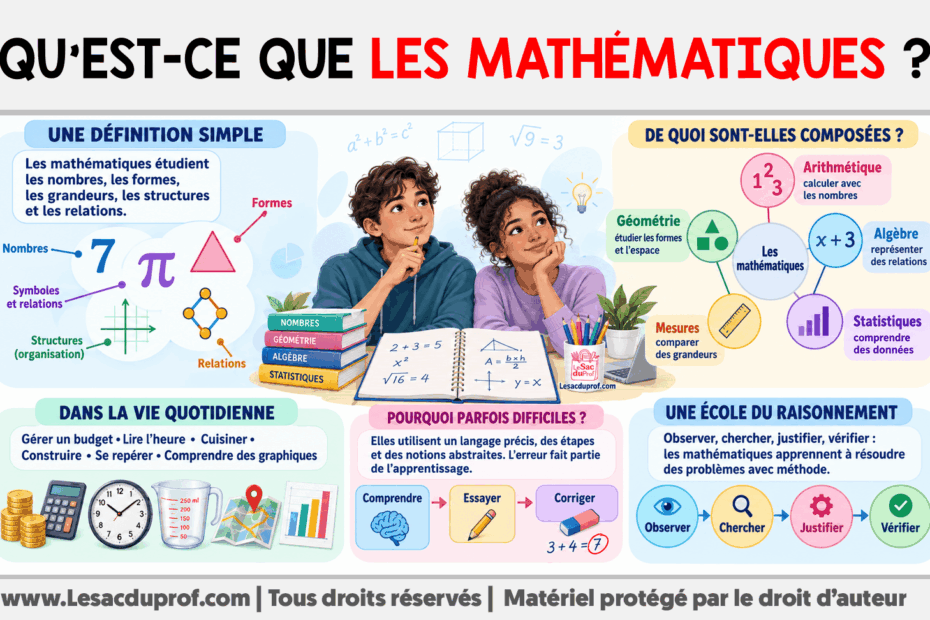 Infografia sobre Qu’est-ce que les mathématiques ?