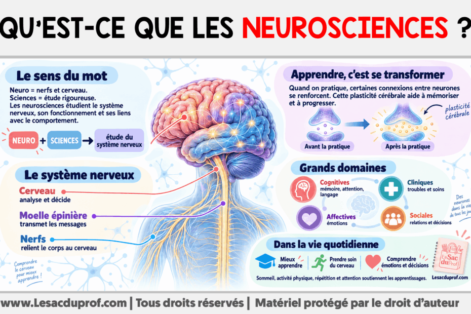 Infografia sobre Qu’est-ce que les neurosciences ?