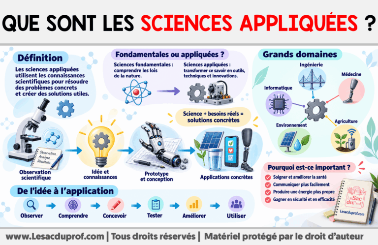 Infografia sobre Que sont les sciences appliquées ?