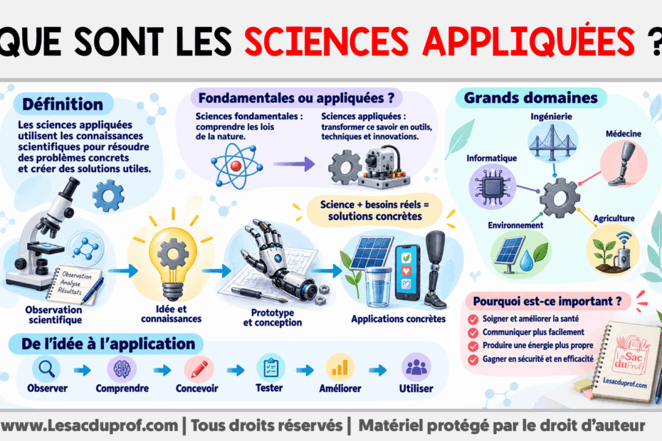Infografia sobre Que sont les sciences appliquées ?