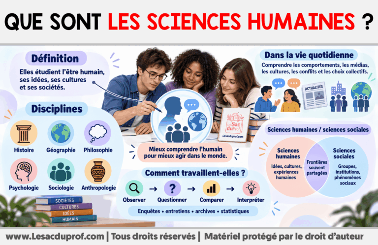 Infografia sobre Que sont les sciences humaines ?