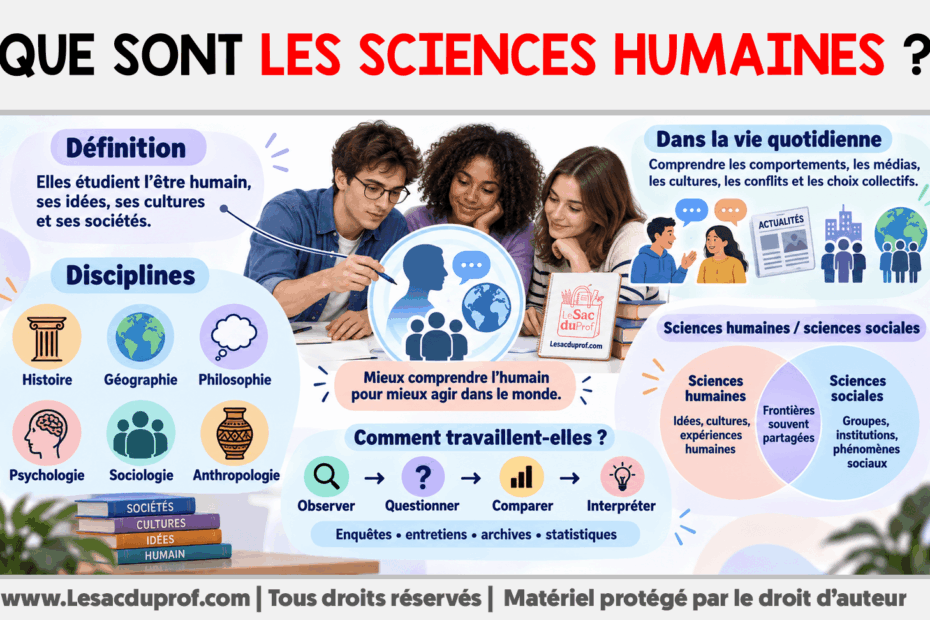 Infografia sobre Que sont les sciences humaines ?
